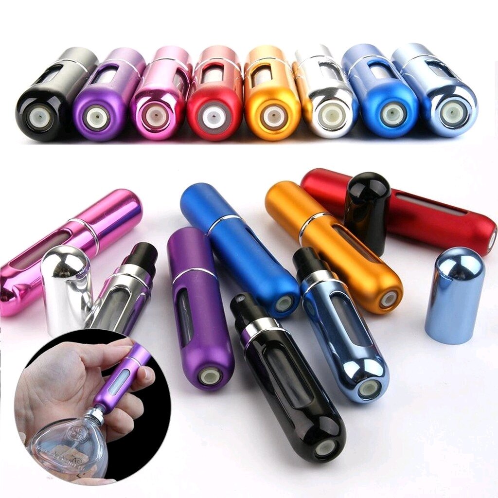【Local】Portable Atomizer Perfume Bottle 5ml Mini Refillable Empty Bottle Perfume Atomizer Spray Bottle Scent Pump Case For Travelling Travel Essential